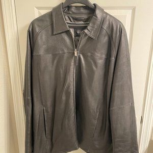 Men's Authentic Wilsons Leather Black Jacket Big & Tall Size: 2XLT